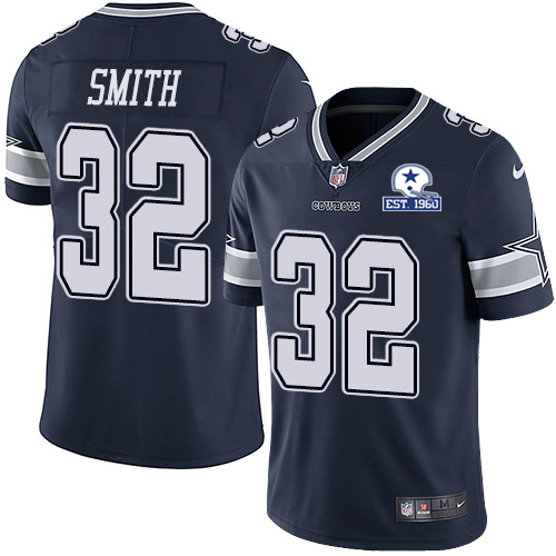 Personalized Cowboys #32 Saivion Smith Navy Blue Team Color Men’s Stitched With Established In 1960 Patch NFL Untouchable Limited Jersey