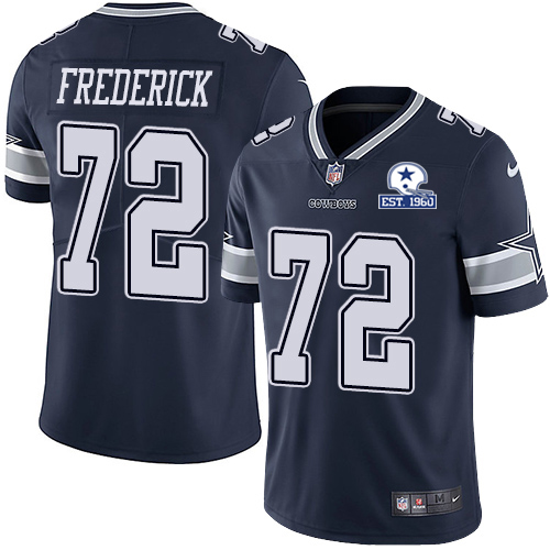 Personalized Cowboys #72 Travis Frederick Navy Blue Team Color Men’s Stitched With Established In 1960 Patch NFL Untouchable Limited Jersey