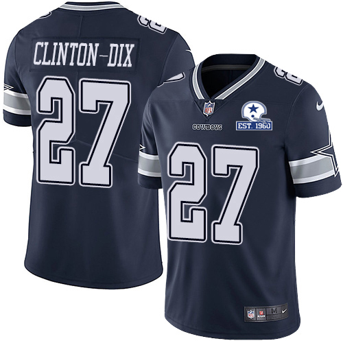 Personalized Cowboys #27 Ha Ha Clinton-Dix Navy Blue Team Color Men’s Stitched With Established In 1960 Patch NFL Untouchable Limited Jersey