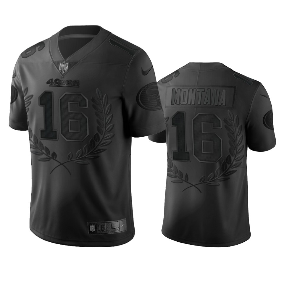 Personalized San Francisco 49ers #16 Joe Montana Men’s Black NFL MVP Limited Edition Jersey