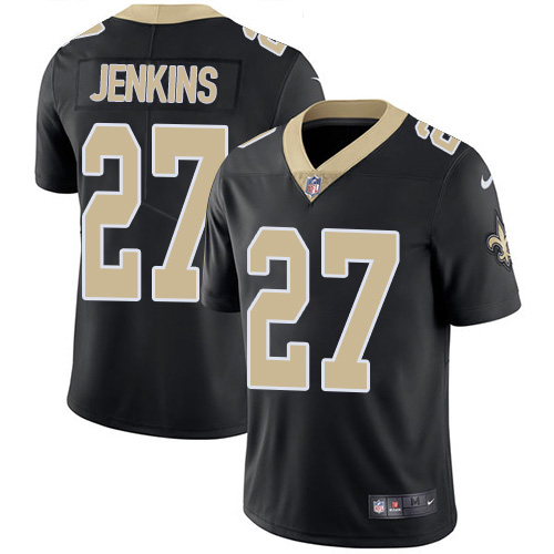 Personalized Saints #27 Malcolm Jenkins Black Team Color Men’s Stitched NFL Untouchable Limited Jersey