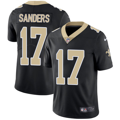 Personalized Saints #17 Emmanuel Sanders Black Team Color Men’s Stitched NFL Untouchable Limited Jersey