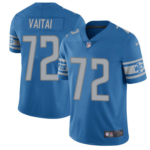 Personalized Lions #72 Halapoulivaati Vaitai Blue Team Color Men’s Stitched NFL Untouchable Limited Jersey