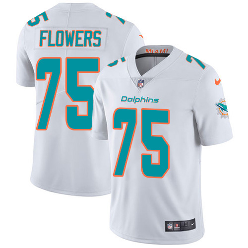 Personalized Dolphins #75 Ereck Flowers White Men’s Stitched NFL Untouchable Limited Jersey