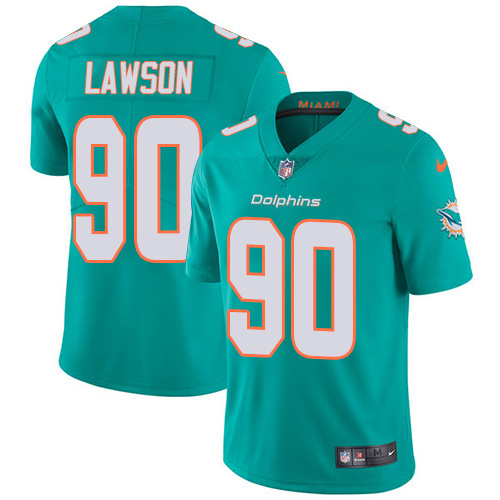Personalized Dolphins #90 Shaq Lawson Aqua Green Team Color Men’s Stitched NFL Untouchable Limited Jersey