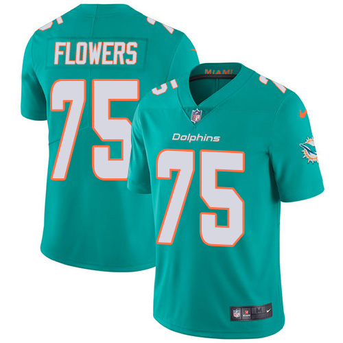 Personalized Dolphins #75 Ereck Flowers Aqua Green Team Color Men’s Stitched NFL Untouchable Limited Jersey