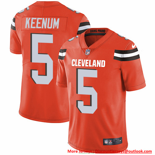 Personalized Browns #5 Case Keenum Orange Alternate Men’s Stitched NFL Untouchable Limited Jersey
