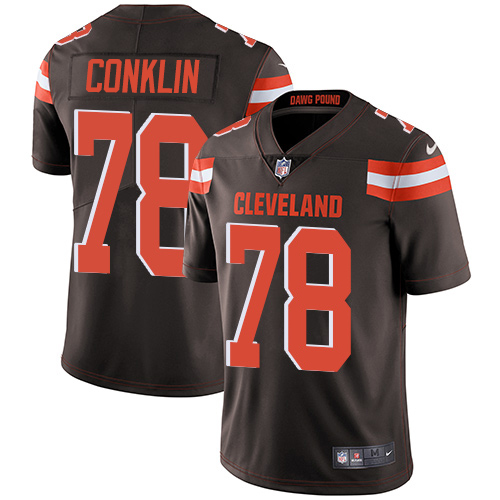 Personalized Browns #78 Jack Conklin Brown Team Color Men’s Stitched NFL Untouchable Limited Jersey