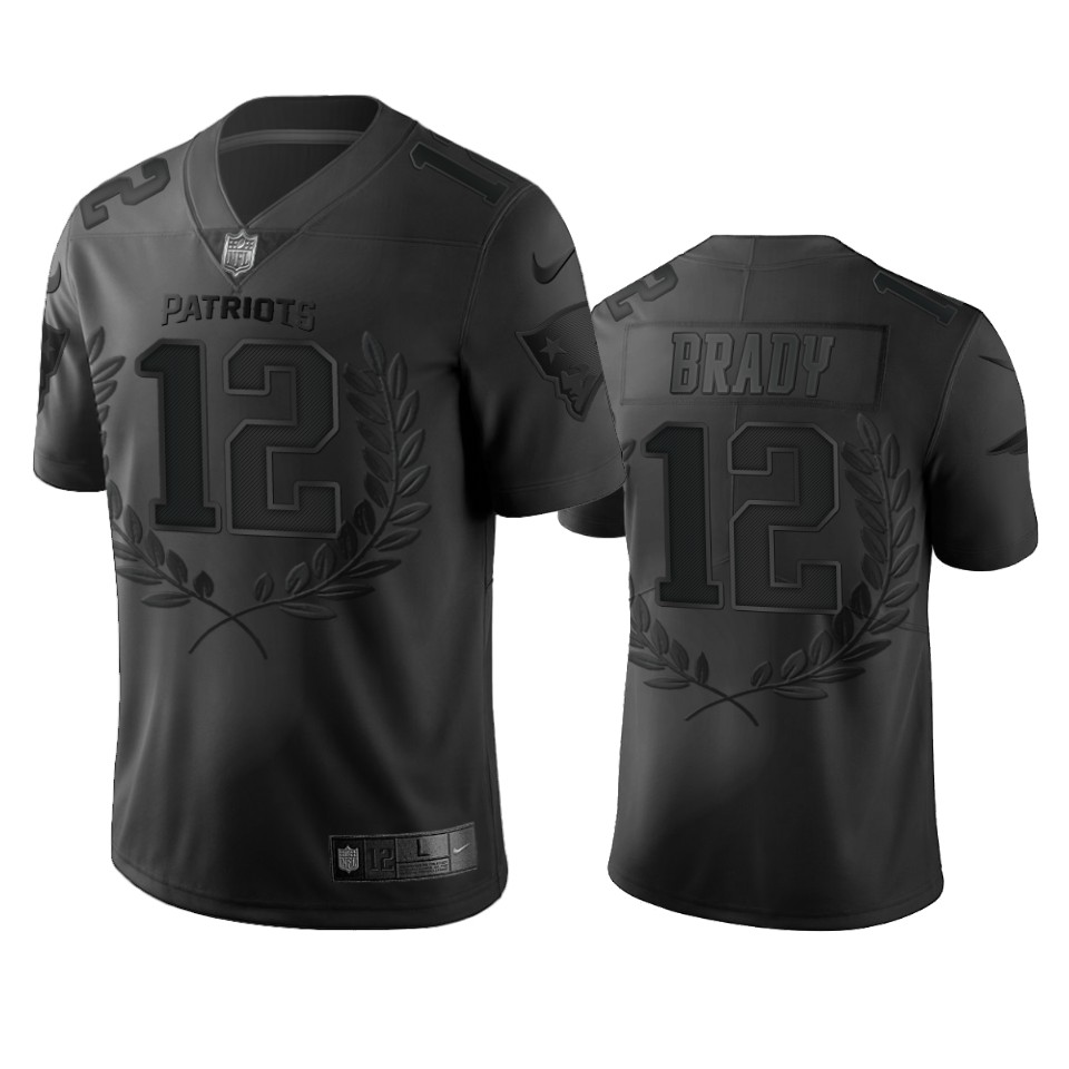 Personalized New England Patriots #12 Tom Brady Men’s Black NFL MVP Limited Edition Jersey