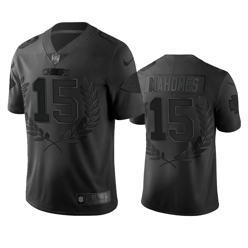 Personalized Kansas City Chiefs #15 Patrick Mahomes Men’s Black NFL MVP Limited Edition Jersey