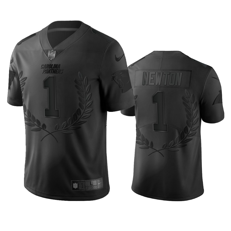 Personalized Carolina Panthers #1 Cam Newton Men’s Black NFL MVP Limited Edition Jersey