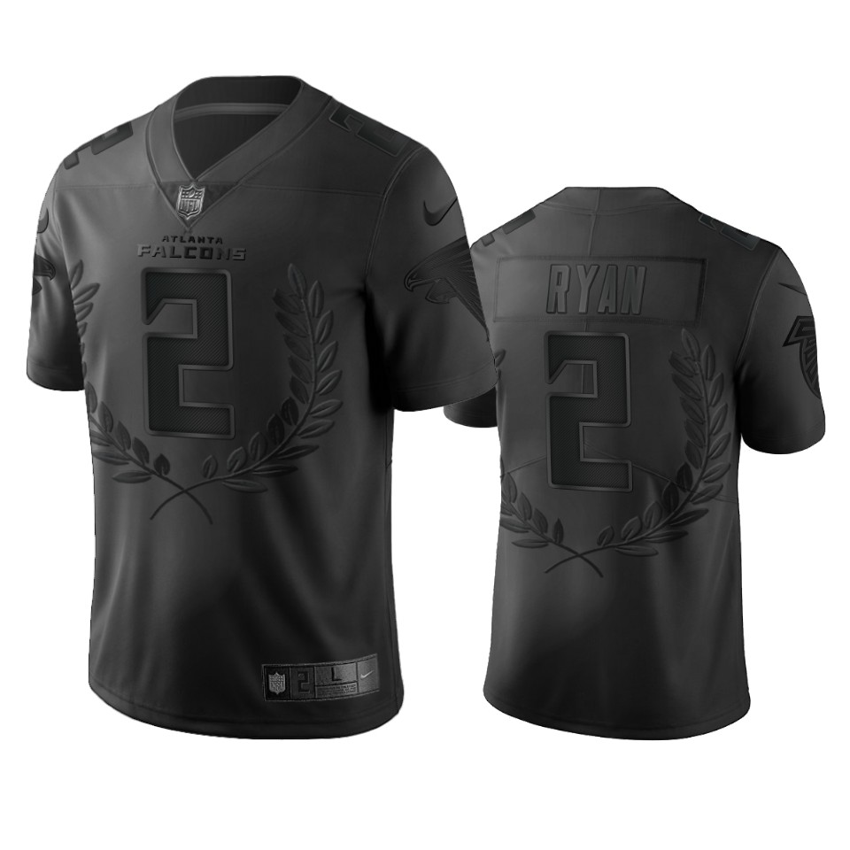 Personalized Atlanta Falcons #2 Matt Ryan Men’s Black NFL MVP Limited Edition Jersey