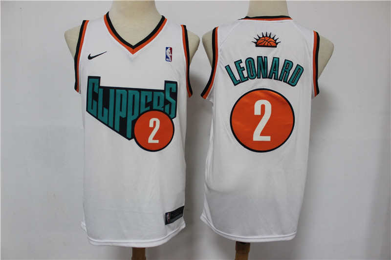 Personalized Clippers 2 Kawhi Leonard White Swingman Jersey