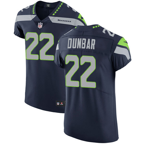 Personalized Seahawks #22 Quinton Dunbar Steel Blue Team Color Men’s Stitched NFL Untouchable Elite Jersey