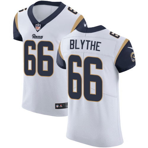 Personalized Rams #66 Austin Blythe White Men’s Stitched NFL New Elite Jersey