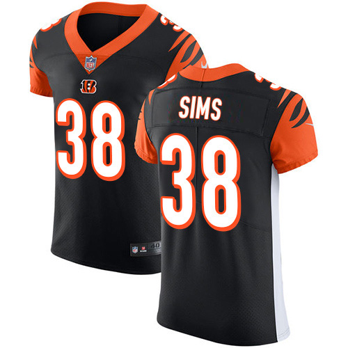 Personalized Bengals #38 LeShaun Sims Black Team Color Men’s Stitched NFL Untouchable Elite Jersey