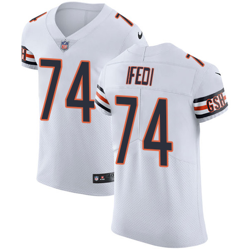 Personalized Bears #74 Germain Ifedi White Men’s Stitched NFL New Elite Jersey