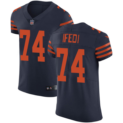 Personalized Bears #74 Germain Ifedi Navy Blue Alternate Men’s Stitched NFL Untouchable Elite Jersey
