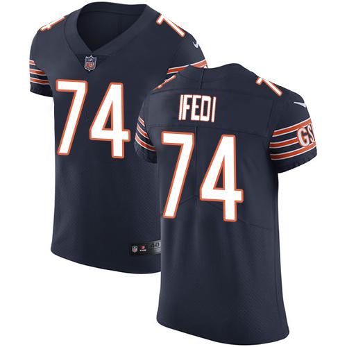 Personalized Bears #74 Germain Ifedi Navy Blue Team Color Men’s Stitched NFL Untouchable Elite Jersey