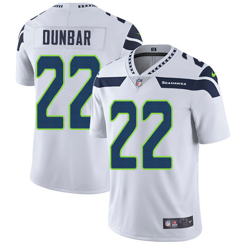 Personalized Seahawks #22 Quinton Dunbar White Men’s Stitched NFL Untouchable Limited Jersey