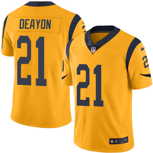 Personalized Rams #21 Donte Deayon Gold Men’s Stitched NFL Limited Rush Jersey