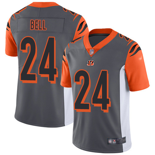 Personalized Bengals #24 Vonn Bell Silver Men’s Stitched NFL Limited Inverted Legend Jersey