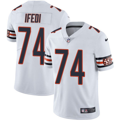 Personalized Bears #74 Germain Ifedi White Men’s Stitched NFL Untouchable Limited Jersey