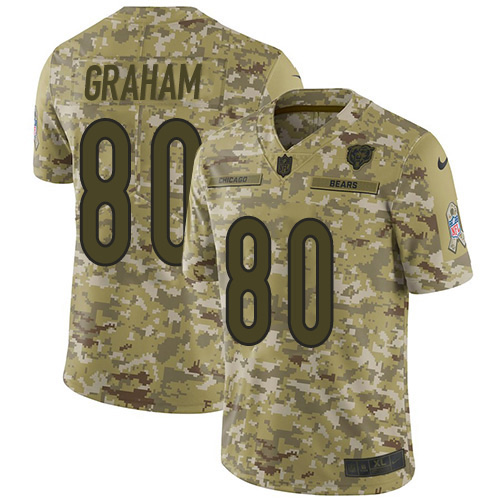 Personalized Bears #80 Jimmy Graham Camo Men’s Stitched NFL Limited 2018 Salute To Service Jersey