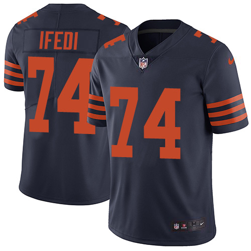 Personalized Bears #74 Germain Ifedi Navy Blue Alternate Men’s Stitched NFL Untouchable Limited Jersey