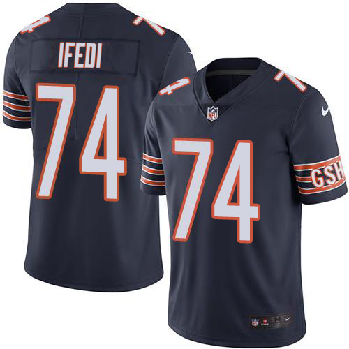 Personalized Bears #74 Germain Ifedi Navy Blue Team Color Men’s Stitched NFL Untouchable Limited Jersey
