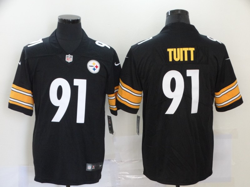 Personalized Steelers 91 Stephon Tuitt Black Untouchable Limited Jersey