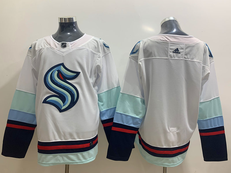 Personalized Seattle Kraken Blank White Jersey