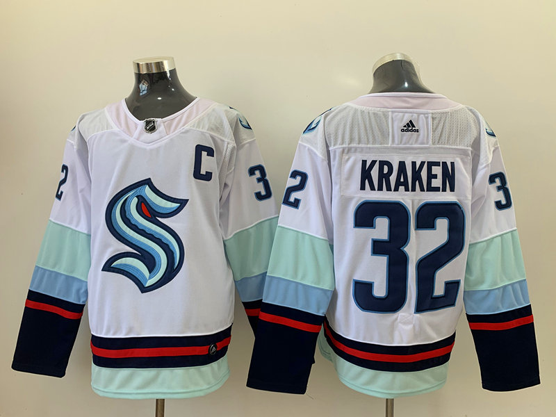 Personalized Seattle Kraken 32 Kraken White Jersey