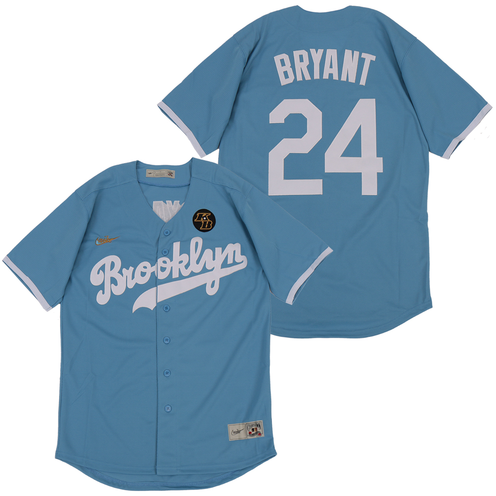 Personalized Dodgers 24 Kobe Bryant Light Blue 2020 Cooperstown Collection Jersey