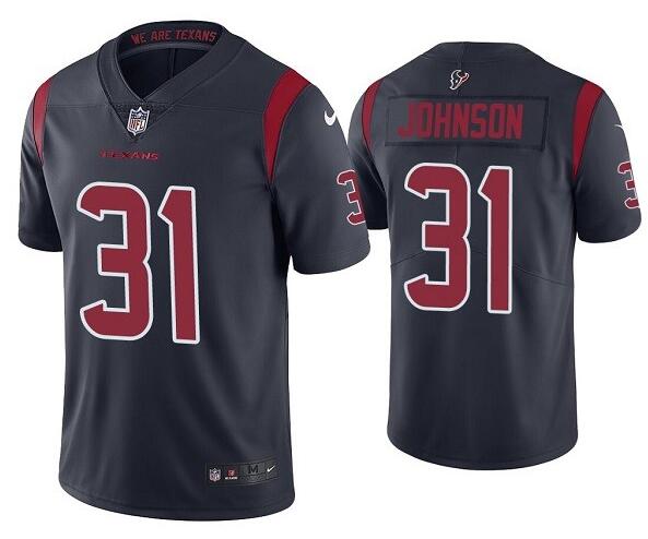 Personalized Texans 31 David Johnson Navy Color Rush Limited Jersey