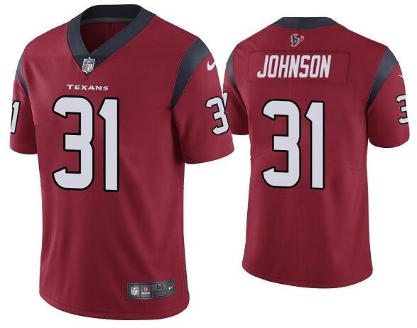 Personalized Texans 31 David Johnson Red Untouchable Limited Jersey