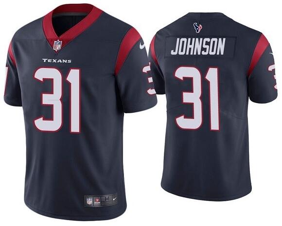 Personalized Texans 31 David Johnson Navy Untouchable Limited Jersey