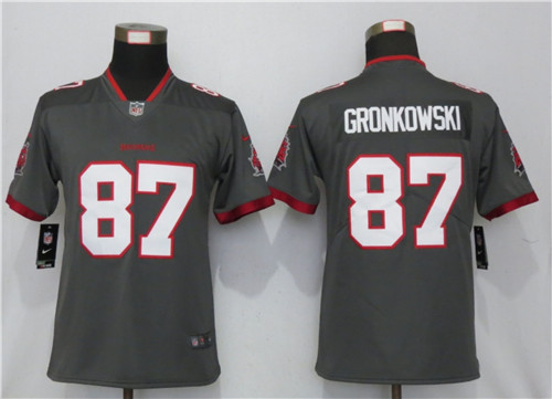 Personalized Women Buccaneers 87 Gray Women New 2020 Untouchable Limited Jersey