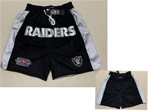 Personalized Men’s Las Vegas Raiders Black Super Bowl Patch Just Don Shorts