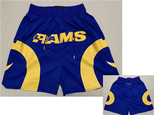 Personalized Men’s Los Angeles Rams Royal Blue Just Don Shorts