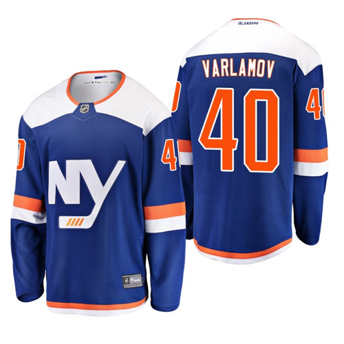 Personalized Islanders #40 Varlamov 3rd Blue Jersey
