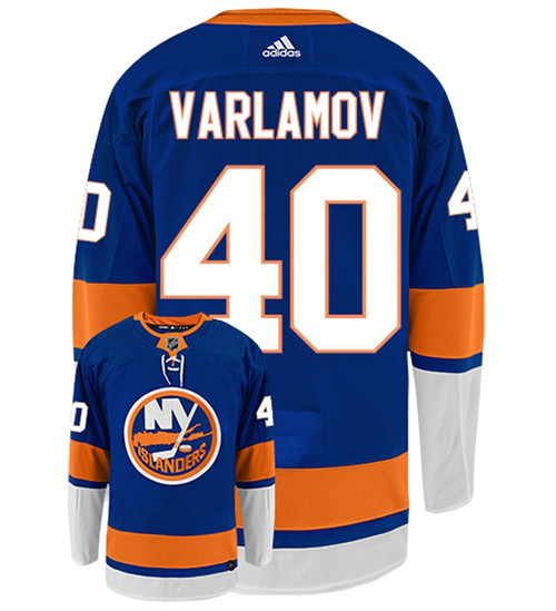 Personalized Islanders #40 Varlamov Home Blue Jersey