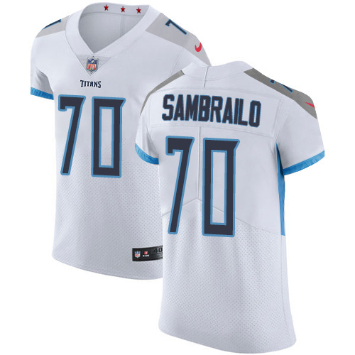 Personalized Titans #70 Ty Sambrailo White Men’s Stitched NFL New Elite Jersey
