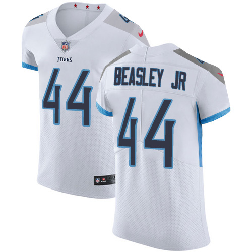 Personalized Titans #44 Vic Beasley Jr White Men’s Stitched NFL New Elite Jersey