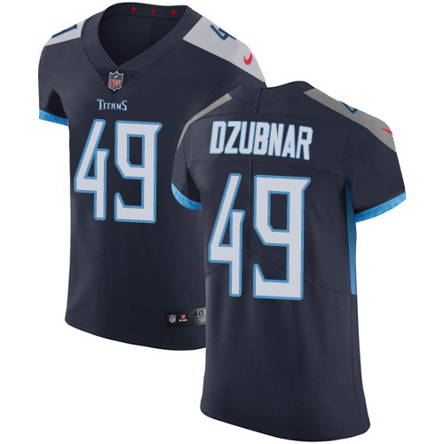Personalized Titans #49 Nick Dzubnar Navy Blue Team Color Men’s Stitched NFL Untouchable Elite Jersey