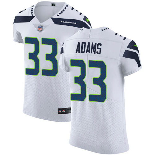Personalized Seahawks #33 Jamal Adams White Men’s Stitched NFL New Elite Jersey