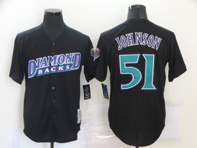 Personalized Diamondbacks 51 Randy Johnson Black Cooperstown Collection Jersey