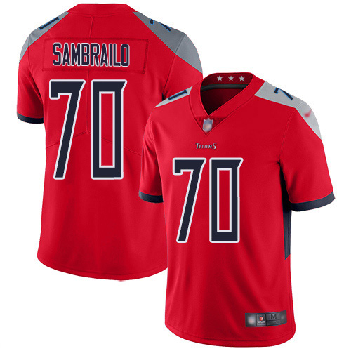 Personalized Titans #70 Ty Sambrailo Red Men’s Stitched NFL Limited Inverted Legend Jersey