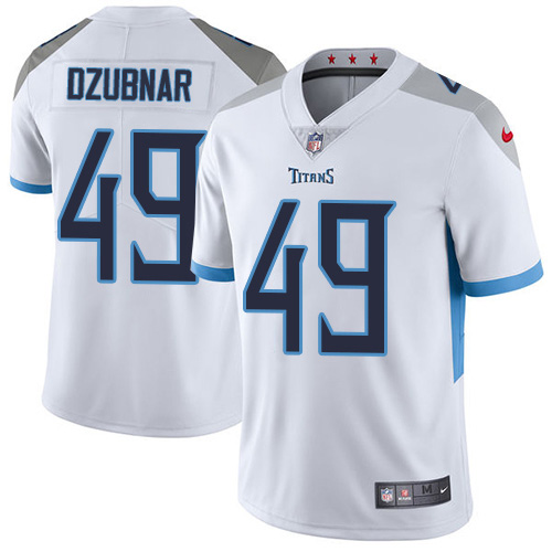 Personalized Titans #49 Nick Dzubnar White Men’s Stitched NFL Untouchable Limited Jersey
