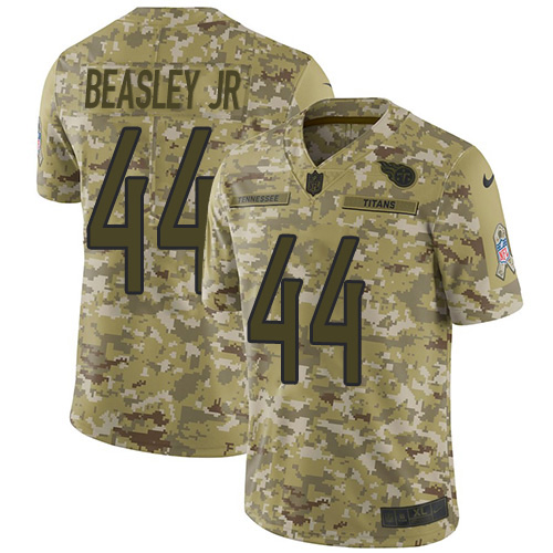 Personalized Titans #44 Vic Beasley Jr Camo Men’s Stitched NFL Limited 2018 Salute To Service Jersey